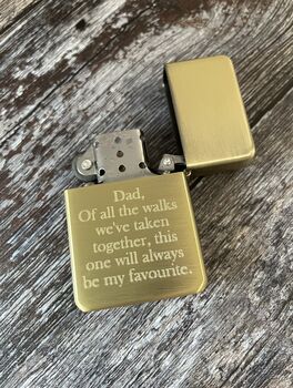 Personalised Engraved Matte Gold Lighter, 5 of 9