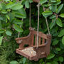 Personalised Wooden Garden Swing Bird Feeder, thumbnail 2 of 9