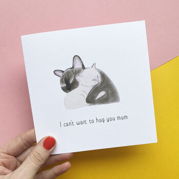 Cats Cuddling Card For Mum, 4 of 5