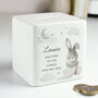 Personalised Baby Bunny Money Box, thumbnail 5 of 6