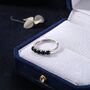 Sterling Silver Natural Black Onyx Half Infinity Ring, thumbnail 3 of 12