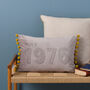 Personalised 50th Birthday Velvet Cushion, thumbnail 2 of 12