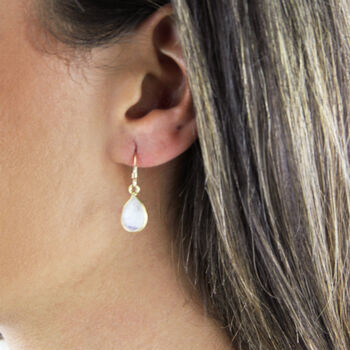 Moonstone Drop Earrings, 2 of 10