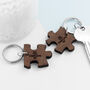 Personalised Couples Complete Me Jigsaw Two Keyrings, thumbnail 1 of 6