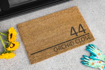 Personalised Coir Doormat With House Number And Street Name, 11 of 11