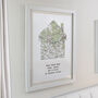 Personalised Map Home Framed Print, thumbnail 4 of 9
