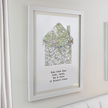 Personalised Map Home Framed Print, 4 of 9