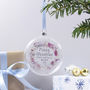 Personalised Wreath 'Merry Christmas' Flat Bauble, thumbnail 2 of 8