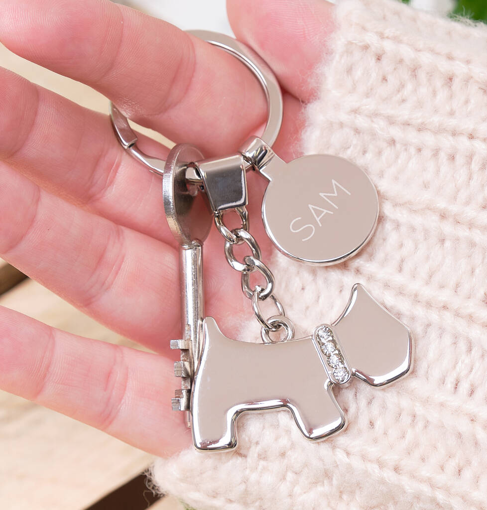 Personalised Dog Keyring With Charm, 1 of 5