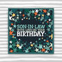 Son In Law Birthday Card Green Stars, thumbnail 1 of 3