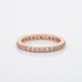 Rose Gold Cubic Zirconia Single Stacking Ring, thumbnail 2 of 3