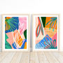 Colourful Abstract Leaf Print Set Of Three, thumbnail 9 of 12