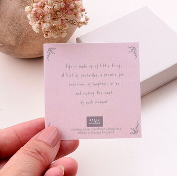 Sterling Silver 'Friends Were Flowers' Earring Studs, 5 of 5