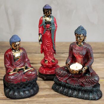 Antique Buddha Devotee Candle Holder, 4 of 4