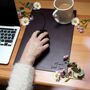 Recycled Bonded Leather Personalised Mouse Pad Mother's Day Gift, thumbnail 1 of 12