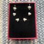 Three Pairs Of Sterling Silver Heart Earrings, thumbnail 9 of 9
