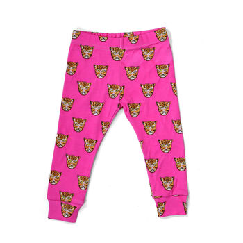 Hot Pink Leopard Children And Baby Leggings, 5 of 5