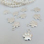 Sterling Silver Personalised Dog Paw Charm Stretch Bracelet, thumbnail 9 of 11