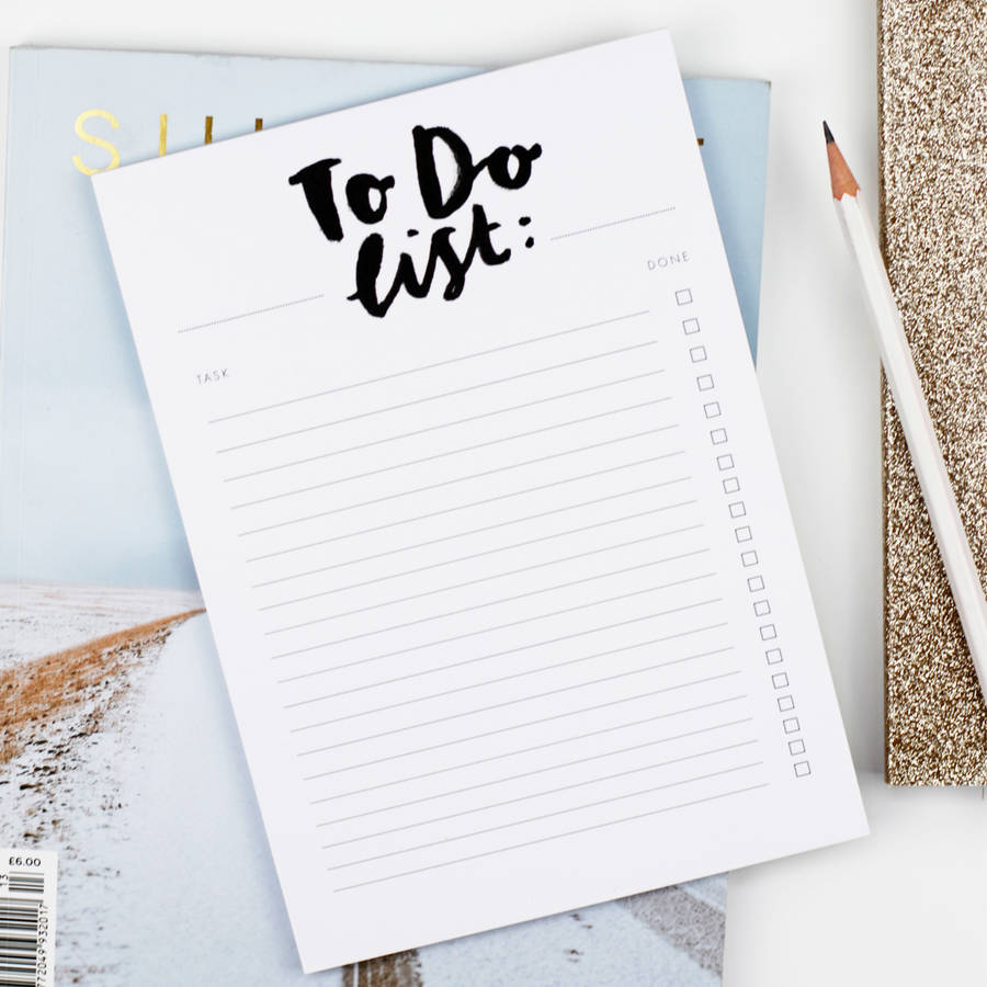 To Do List Notepad