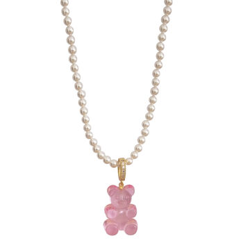Shell Bead Necklace And Gummy Bear Pendant, 3 of 7