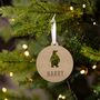Personalised Wooden Reindeer Christmas Bauble For Kids, thumbnail 3 of 6