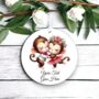 Personalised Cute Animal Couple Monkey Decoration, thumbnail 2 of 2