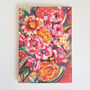 Orange Floral Greeting Card, thumbnail 4 of 6