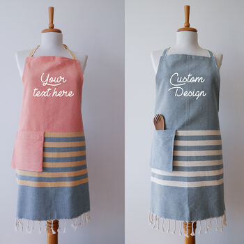 Personalised Cotton Apron And Cotton Tea Towel, 2 of 12