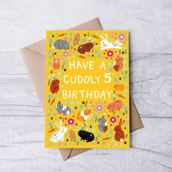 Any Age Pet Birthday Card, Girls Age Birthday Card, 6 of 8