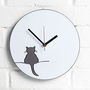 Crouching Cat Wall Clock, thumbnail 2 of 4