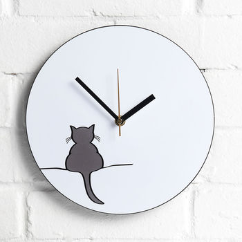 Crouching Cat Wall Clock, 2 of 4