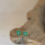 Centre Crystal Stud Earring In Green, thumbnail 1 of 2