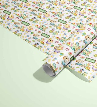 Back To School Wrapping Paper Roll Or Folded, 2 of 3