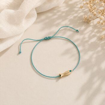 Adjustable Anklet Bracelet With Fish Charm, 3 of 5