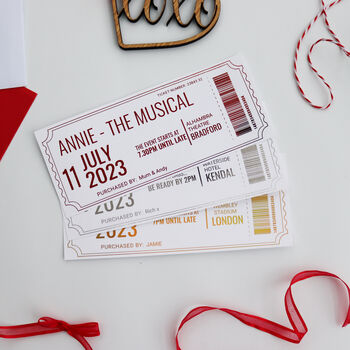 Special Event Gold Foil Gift Ticket, 5 of 12