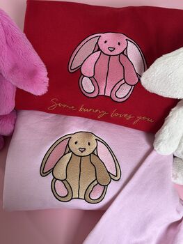 Some Bunny Loves You Embroidered Sweatshirt, 4 of 10