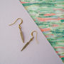 Feather Charm Earrings, thumbnail 4 of 4