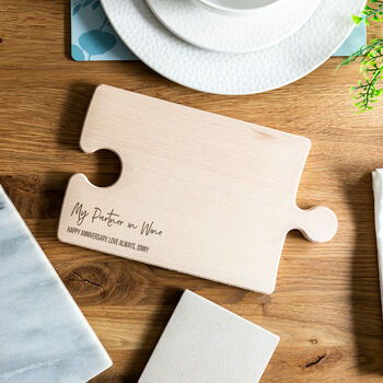 Personalised Partner In Wine Glass Holder Serving Board, 3 of 3