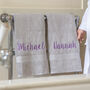 Personalised Wedding Anniversary Couple Towels, thumbnail 5 of 12