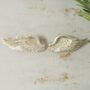 Silver Angel Wings Home Wall Decor Hanging Ornament 2pc, thumbnail 1 of 5