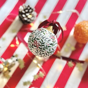 Personalised Hand Painted Ceramic Bauble, 5 of 10