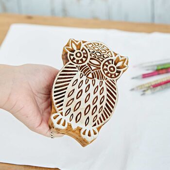 Owl Design Wooden Block, 3 of 5