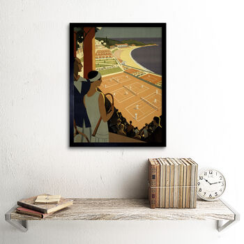Monte Carlo Monaco Tennis Vintage Wall Art Print, 2 of 3