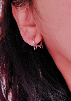 Cat Shaped Hollow Hoop Earrings In Sterling Silver 18k Gol And Rose Gold Cat Hoop Earrings Cute Animal Lover Jewellery Gift, 5 of 7