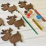 Personalised Reindeer Bunting Wooden Paint Craft Kit, thumbnail 7 of 8