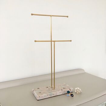 Marble And Gold Jewellery Stand, 3 of 5