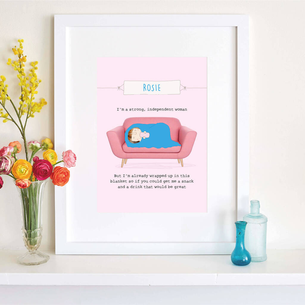Personalised Blanket Art Print By Rosie Made A Thing |  