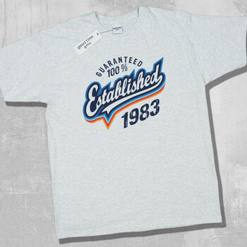 'Established 1983' 40th Birthday Gift T Shirt, 7 of 10