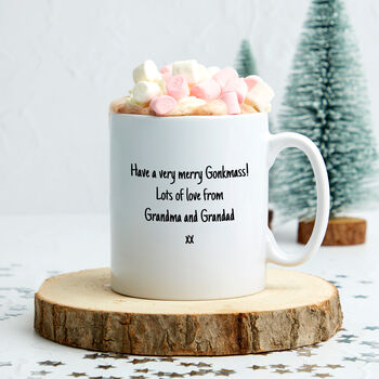 Personalised Winter Gonks Christmas Mug, 8 of 8