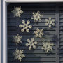 Set Of Wooden Snowflakes Window Decorations, thumbnail 5 of 7